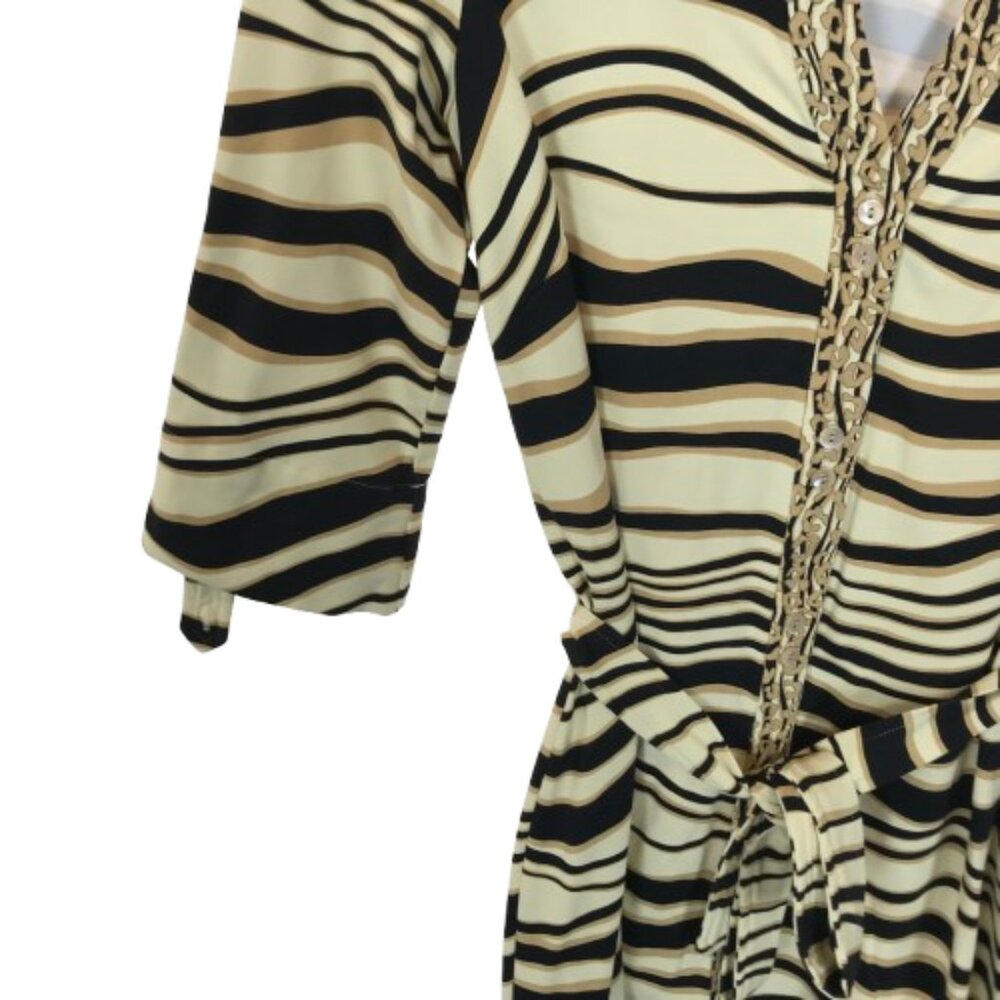 Women Size XS J. McLaughlin Catalina Stretch Cloth Animal Print Belted Dress - Picture 3 of 4